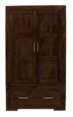 Brayden Solid Wood Wardrobe with Elegant Wooden Detailing - Image 4