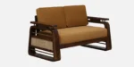 Brevano Solid Wood Sofa with Textured Fabric Upholstery - Image 4