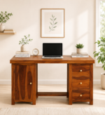 Breviana Wooden Study Desk With Spacious Contemporary Workspace