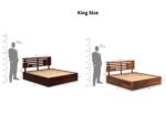 Caldrin Solid Wood King Size Bed With Ample Storage - Image 2