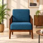 Calven Sheesham Wood Accent Sofa in Classic Provincial Finish