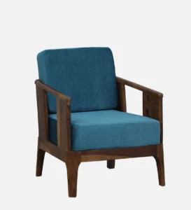 Calven Sheesham Wood Accent Sofa in Classic Provincial Finish - Image 6