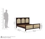 Calviero Solid Wood King Size Bed With Stylish Panel Headboard - Image 3