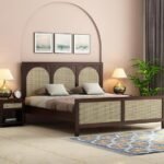 Calviero Solid Wood King Size Bed With Stylish Panel Headboard