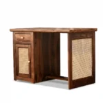 Cavellon Solid Wood Writing Table With Refined Natural Finish - Image 3