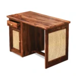 Cavellon Solid Wood Writing Table With Refined Natural Finish - Image 7
