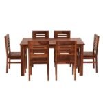 Cavendish Wooden 6 Seater Dining Table & Chair Set - Image 6