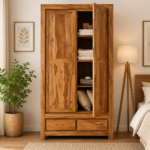 Cedarline Solid Wood Wardrobe in Classic Wooden Finish
