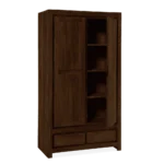 Cedarline Solid Wood Wardrobe in Classic Wooden Finish - Image 4