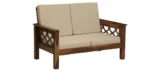 Elarvo Solid Wood Lounge Sofa with Comfortable Fabric Cushions - Image 3