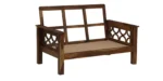 Elarvo Solid Wood Lounge Sofa with Comfortable Fabric Cushions - Image 4