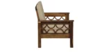 Elarvo Solid Wood Lounge Sofa with Comfortable Fabric Cushions - Image 6