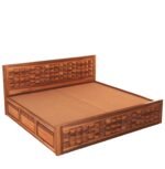 Elarwyn Sheesham Wood King Size Bed With Hydraulic Storage - Image 2