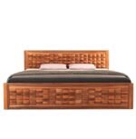 Elarwyn Sheesham Wood King Size Bed With Hydraulic Storage - Image 4