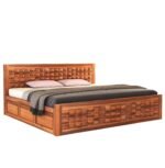 Elarwyn Sheesham Wood King Size Bed With Hydraulic Storage - Image 5