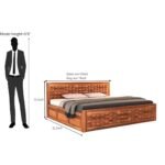 Elarwyn Sheesham Wood King Size Bed With Hydraulic Storage - Image 6