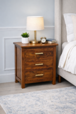 Elvaria Wooden Bedside Table With Spacious Storage