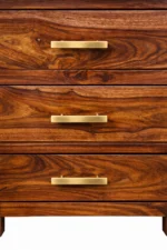 Elvaria Wooden Bedside Table With Spacious Storage - Image 4