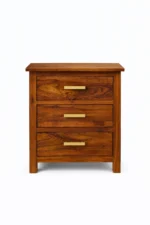 Elvaria Wooden Bedside Table With Spacious Storage - Image 5