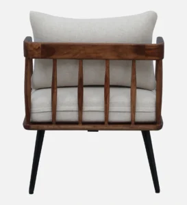 Elyven Sheesham Wood Accent Chair in Natural Rustic Finish - Image 4