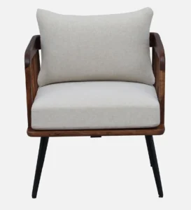 Elyven Sheesham Wood Accent Chair in Natural Rustic Finish - Image 5