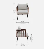 Elyven Sheesham Wood Accent Chair in Natural Rustic Finish - Image 6