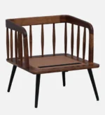 Elyven Sheesham Wood Accent Chair in Natural Rustic Finish - Image 7