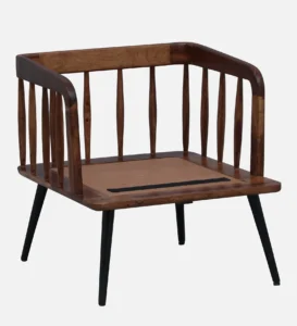 Elyven Sheesham Wood Accent Chair in Natural Rustic Finish - Image 7