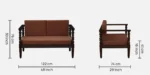 Farnivo Modern Sofa with Natural Wood Armrest Detailing - Image 3