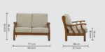Grevano Premium Fabric Sofa with Sturdy Wooden Frame - Image 3