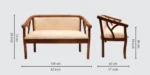 Halviero Contemporary Wooden Sofa with Plush Cushion Seating - Image 6
