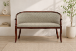 Iverano Solid Wood Lounge Sofa with Elegant Fabric Upholstery