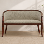 Iverano Solid Wood Lounge Sofa with Elegant Fabric Upholstery