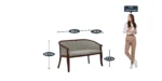 Iverano Solid Wood Lounge Sofa with Elegant Fabric Upholstery - Image 3