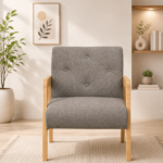 Kavero Sheesham Wood 1 Seater Sofa in Natural Honey Finish
