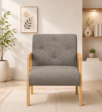 Kavero Sheesham Wood 1 Seater Sofa in Natural Honey Finish