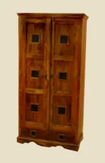 Lindenwood Sheesham Wood Wardrobe in Premium Natural Finish - Image 2