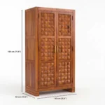 Marlow Sheesham Wood Wardrobe with Spacious Storage Design - Image 3