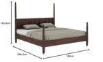 Marvello Solid Wood King Size Bed With Elegant Wooden Headboard - Image 3