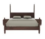 Marvello Solid Wood King Size Bed With Elegant Wooden Headboard - Image 4