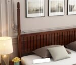Marvello Solid Wood King Size Bed With Elegant Wooden Headboard - Image 5