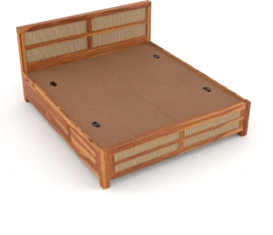 Modern Sheesham Wood Storage Bed - Image 2