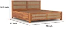 Modern Sheesham Wood Storage Bed - Image 6