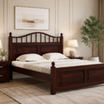Norelia Sheesham Wood King Size Bed In Classic Wood Finish