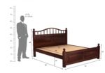 Norelia Sheesham Wood King Size Bed In Classic Wood Finish - Image 5
