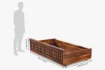 Norvella Solid Wood King Size Bed With Hydraulic Storage - Image 2