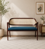 Norvello Premium Wooden Sofa with Cushioned Backrest and Armrests