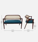 Norvello Premium Wooden Sofa with Cushioned Backrest and Armrests - Image 5