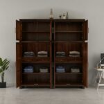 Oakmere Solid Wood Wardrobe with Timeless Panel Design - Image 2