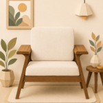 Orrin Sheesham Wood Lounge Sofa in Elegant Walnut Finish